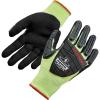 imageErgodyne ProFlex 7141 HiVis Cut Resistant Work Gloves ANSI A4 WSX Nitrile Coated Palms for Grip with WetOily Surfaces Breathable Material Impact Protection2XLarge Pack of 1