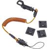 imageErgodyne Squids 3151 Coiled Lanyard Tether with Swivel Hook Detachable End 2 lbs SelfAdhesive Mounts IncludedMedium