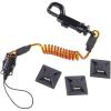 imageErgodyne Squids 3151 Coiled Lanyard Tether with Swivel Hook Detachable End 2 lbs SelfAdhesive Mounts IncludedSmall