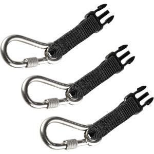 imageCarabiner Ended Tool Attachments Pack of 3 Tool Weight Capacity 1lbs Ergodyne Squids 3025  Black
