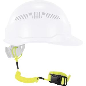 imageCoiled Lanyard with Buckle End No Snag Design Easily Attaches to Hard Hat Tools or Small Valuables Weight Capacity 2lbs Ergodyne Squids 3157BlackLime