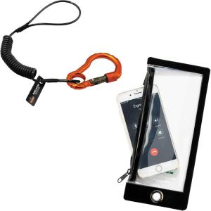 imageErgodyne Cell Phone Tethering Kit Includes Water Resistant Zippered Phone Sleeve ampamp Tethering Lanyard Squids 3195 BlackKit