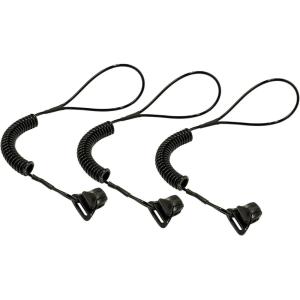 imageErgodyne Coiled Lanyard with Clamp End No Snag Design Easily Attaches to Hard Hat Tools or Small Valuables Weight Capacity 2lbs Ergodyne Squids 3158 BlackBlack
