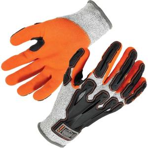 imageErgodyne Nitrile Dipped Work Gloves Cut Resistant Cut Level A3 Back Hand Impact Protection ProFlex 922CRGrey 2XLargeGray