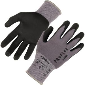 imageErgodyne ProFlex 7000 Nitrile Coated Work Gloves Foam Nitrile Palms for Flexible No Slip Grip Abrasion Resistant 15g Touchscreen CapableGray LargeGray