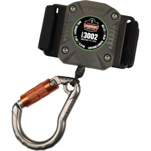 imageErgodyne Squids 3002 Retractable Tool Lanyard with Locking Carabiner Straps to Attach to Belt or Harness Gray Standard
