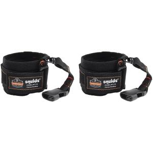 imageErgodyne Squids 3114 PullOn Wrist Tool Lanyard with Stainless Steel Carabiner Connection 3 PoundsBlack1 Count Pack of 2