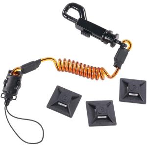 imageErgodyne Squids 3151 Coiled Lanyard Tether with Swivel Hook Detachable End 2 lbs SelfAdhesive Mounts IncludedSmall