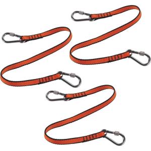 imageErgodyne Squids 3154 Nylon Web Tool Tether 24 inch Lanyard  Dual ScrewGate Carabiner Attachment Ends 5 lbsM