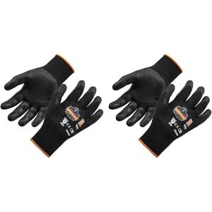 imageNitrile Coated Work Gloves High Dexterity Ergodyne ProFlex 7001Black Large Pack of 11 Count Pack of 2
