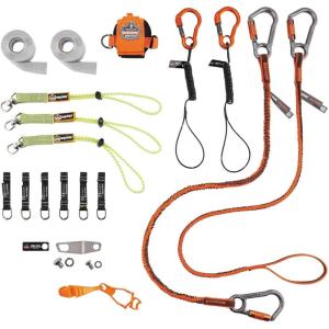 imageTool Tethering Kit for IronSteel Workers Includes Tool Lanyards and Attachments for Spud Wrenches to Sleever Bars Ergodyne Squids 3186Concrete Finisher
