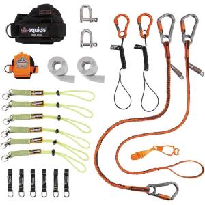 imageTool Tethering Kit for IronSteel Workers Includes Tool Lanyards and Attachments for Spud Wrenches to Sleever Bars Ergodyne Squids 3186IronSteel Workers