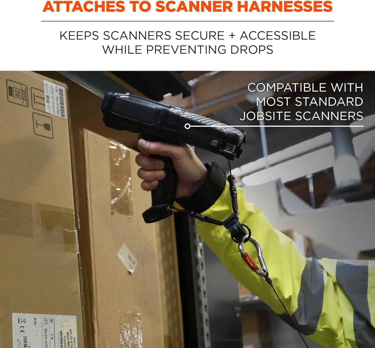 imageErgodyne Squids 3141 Barcode Scanner DRing and Clip Lanyard Attachments 10Pack