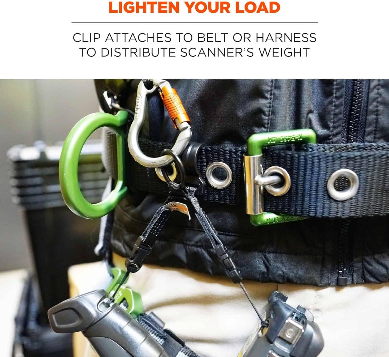 imageErgodyne Squids 3141 Barcode Scanner DRing and Clip Lanyard Attachments 10Pack