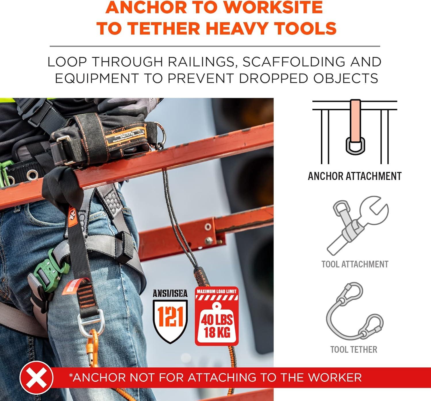 imageErgodyne Squids 3176 Tool Tethering Cross Arm Anchor Strap 40lbs