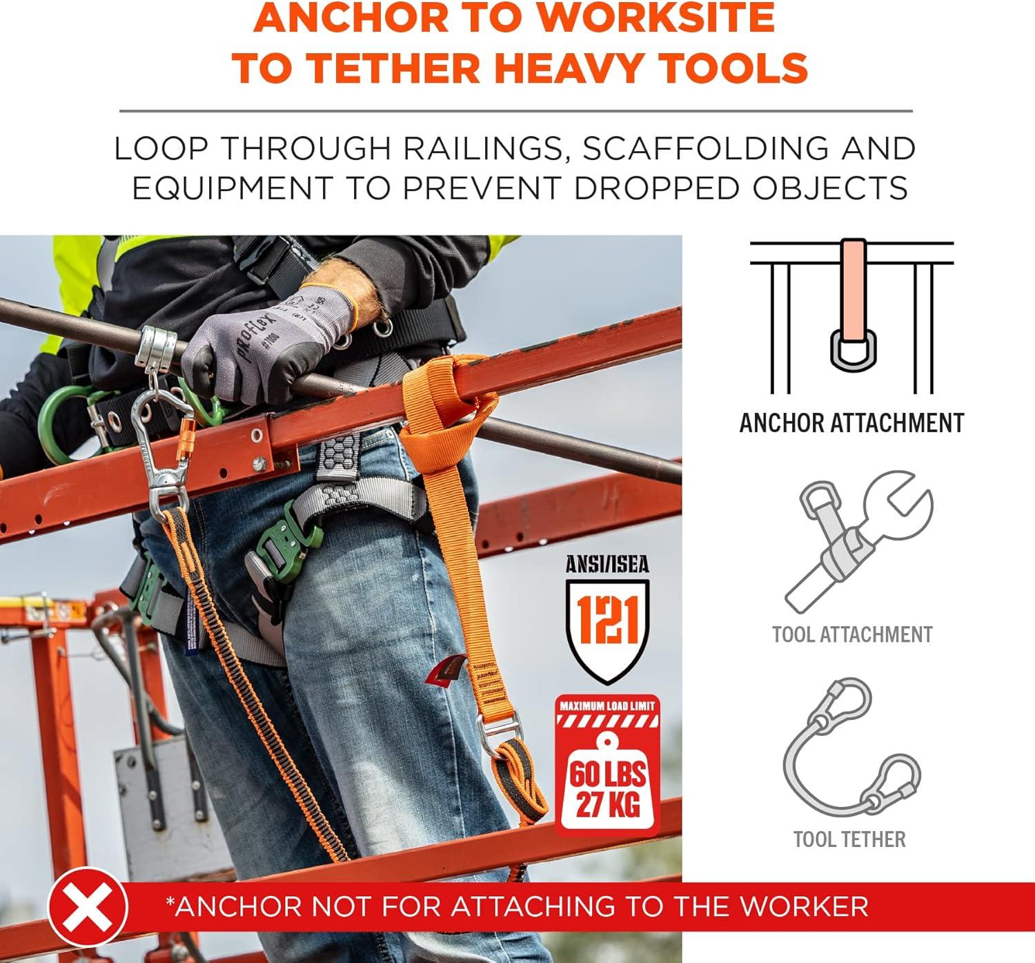 imageErgodyne Squids 3177 Tool Tethering Cross Arm Anchor Strap 60lbs