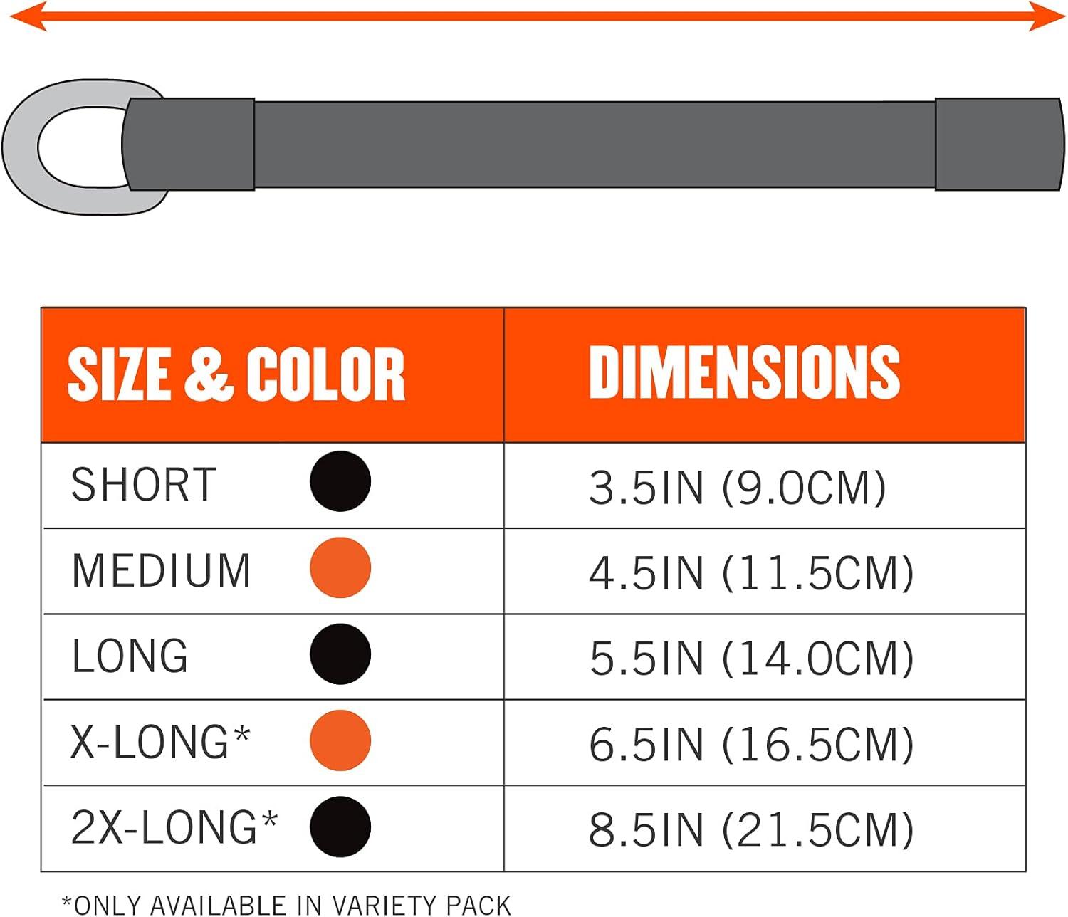 imageErgodyne Squids 3700 Web Tool Tail Attachments 5Pack 2 Pounds Variety Size PackBlackOrange2XLong