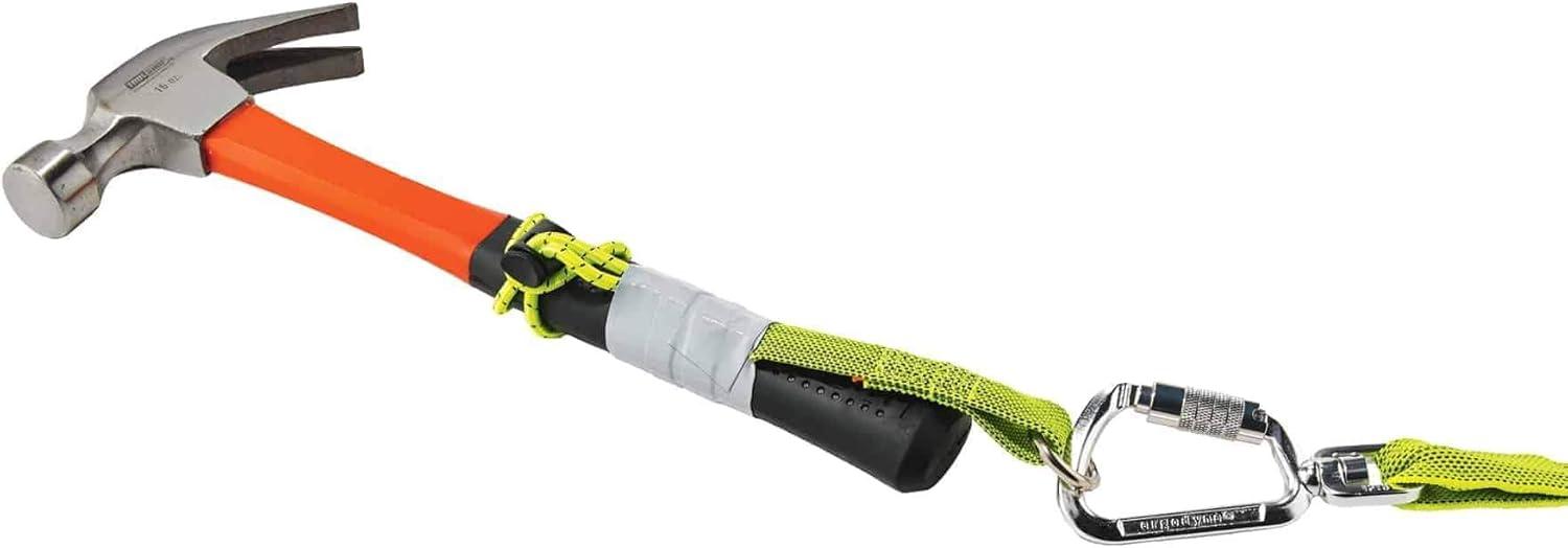 imageErgodyne Squids 3703 Tool Tail Attachment with Loop End Standard Length 15 PoundsLimeElastic Loop Tool Tails Ext  15lbs 3pack