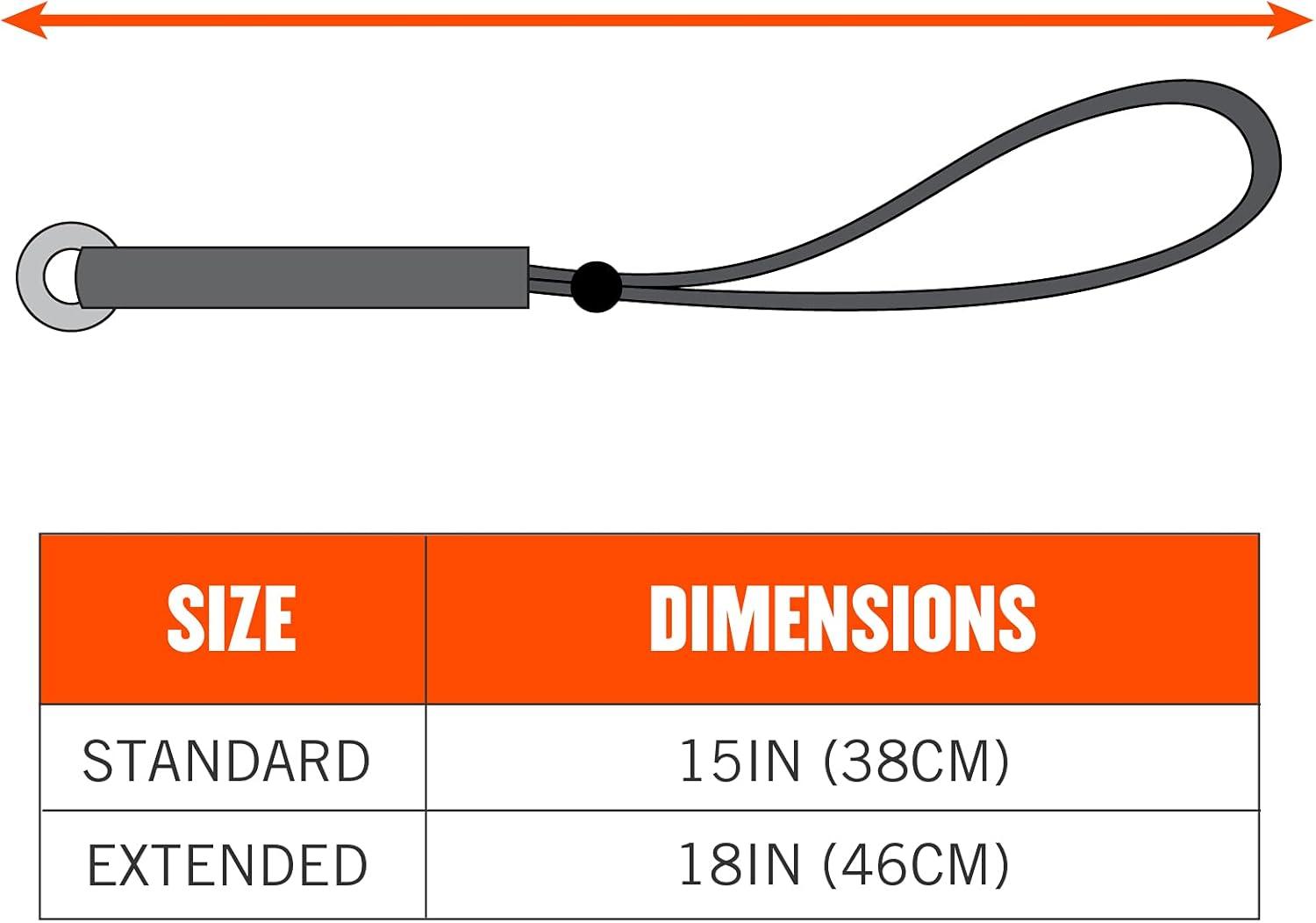 imageErgodyne Squids 3703 Tool Tail Attachment with Loop End Standard Length 15 PoundsLimeElastic Loop Tool Tails Ext  15lbs 3pack