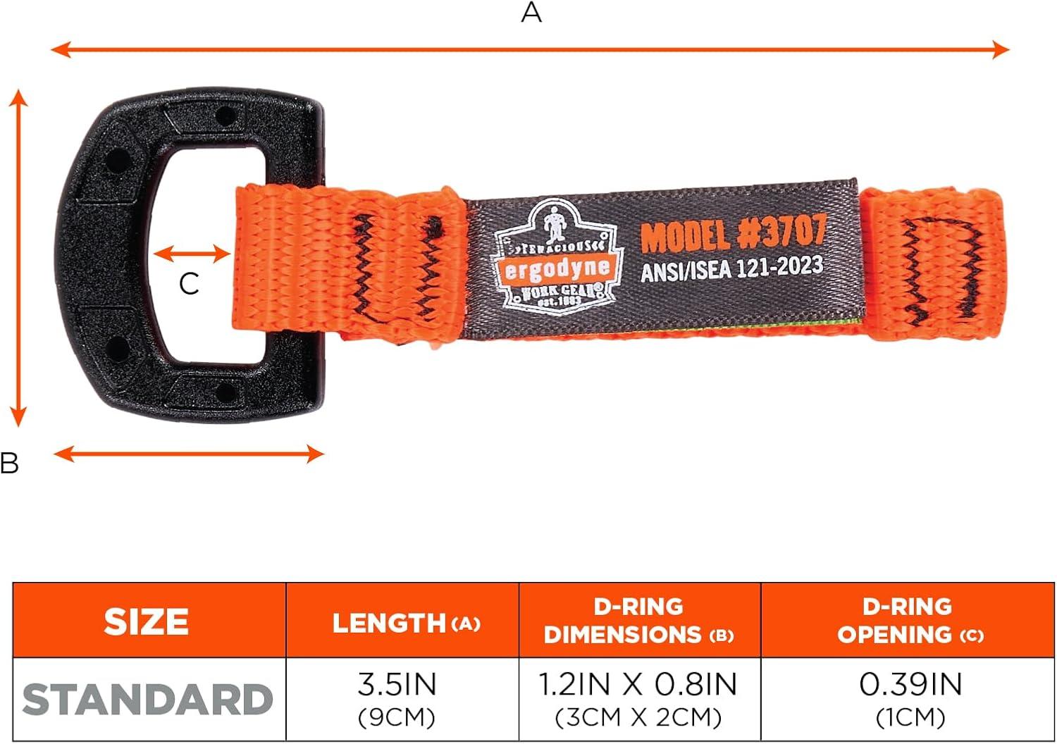 imageErgodyne Squids 3707 Tool Tethering Attachment for Hand Tools Non Conductive DRing 2lbs Weight Rating 6Pack