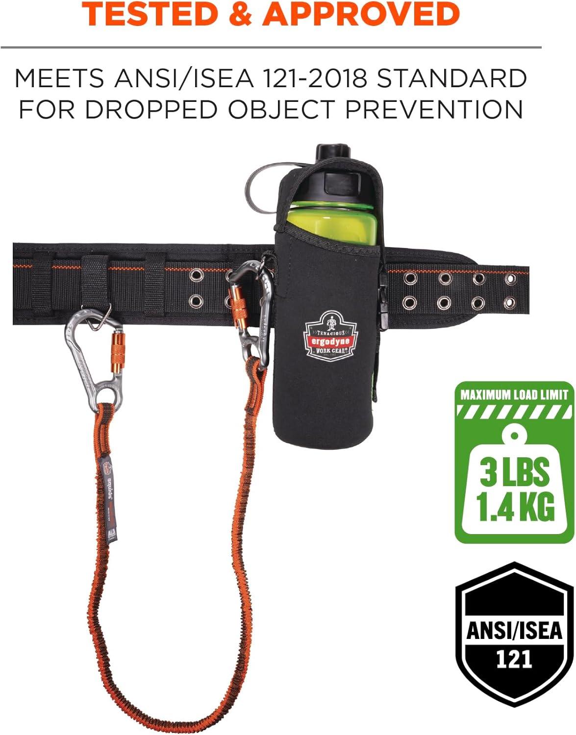 imageErgodyne Squids 3775L Water Bottle Holder with Belt Clip DRing Attaches to Tool LanyardsLargeLarge