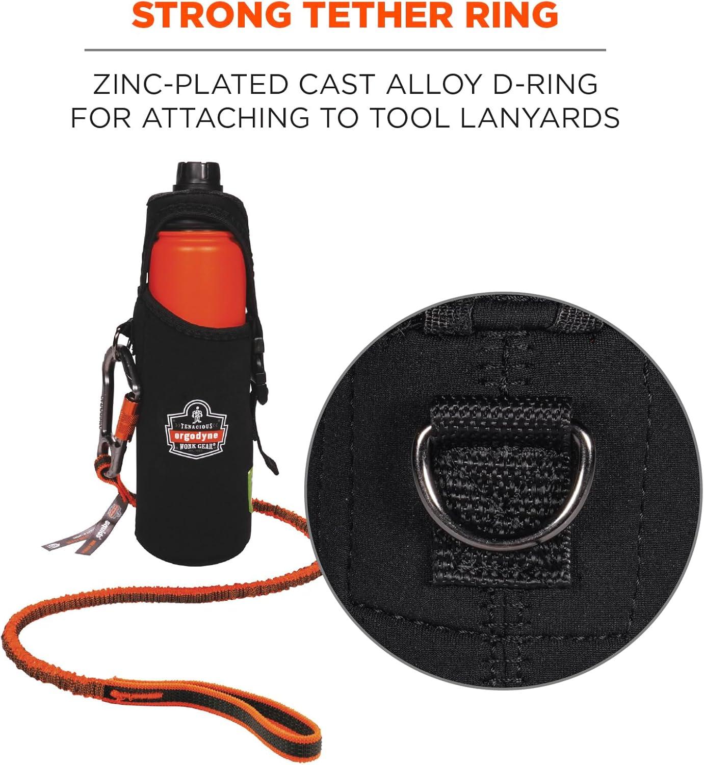 imageErgodyne Squids 3775L Water Bottle Holder with Belt Clip DRing Attaches to Tool LanyardsLargeLarge