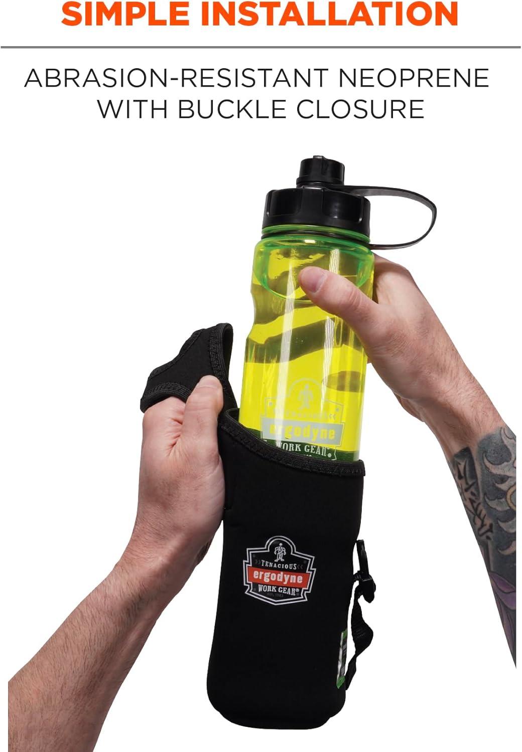 imageErgodyne Squids 3775L Water Bottle Holder with Belt Clip DRing Attaches to Tool LanyardsLargeLarge