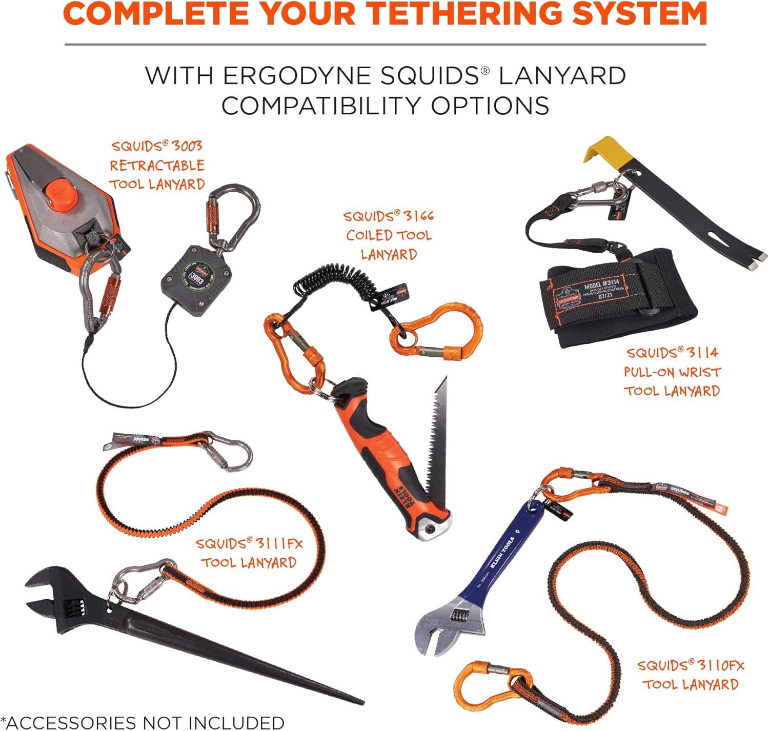 imageErgodyne Squids 3785 Tool Tethering Split Ring Tool Attachment 1quot Diameter15 in 38 cm