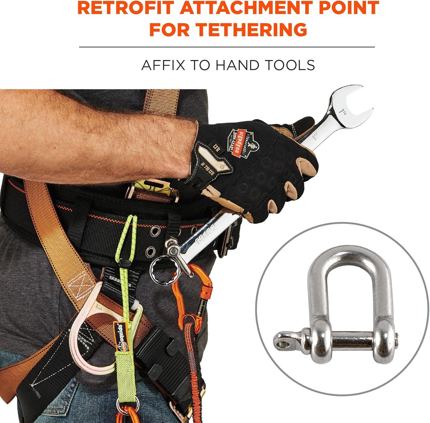 imageErgodyne Squids 3790M Tool Attachment Shackle Stainless Steel 15 Pounds 2Pack MediumLarge