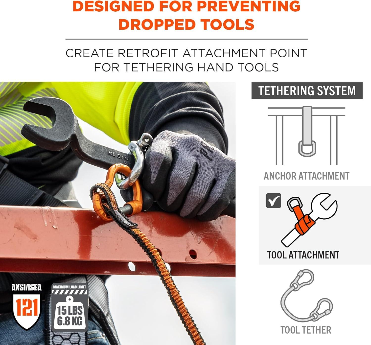 imageErgodyne Squids 3790M Tool Attachment Shackle Stainless Steel 15 Pounds 2Pack MediumSmall