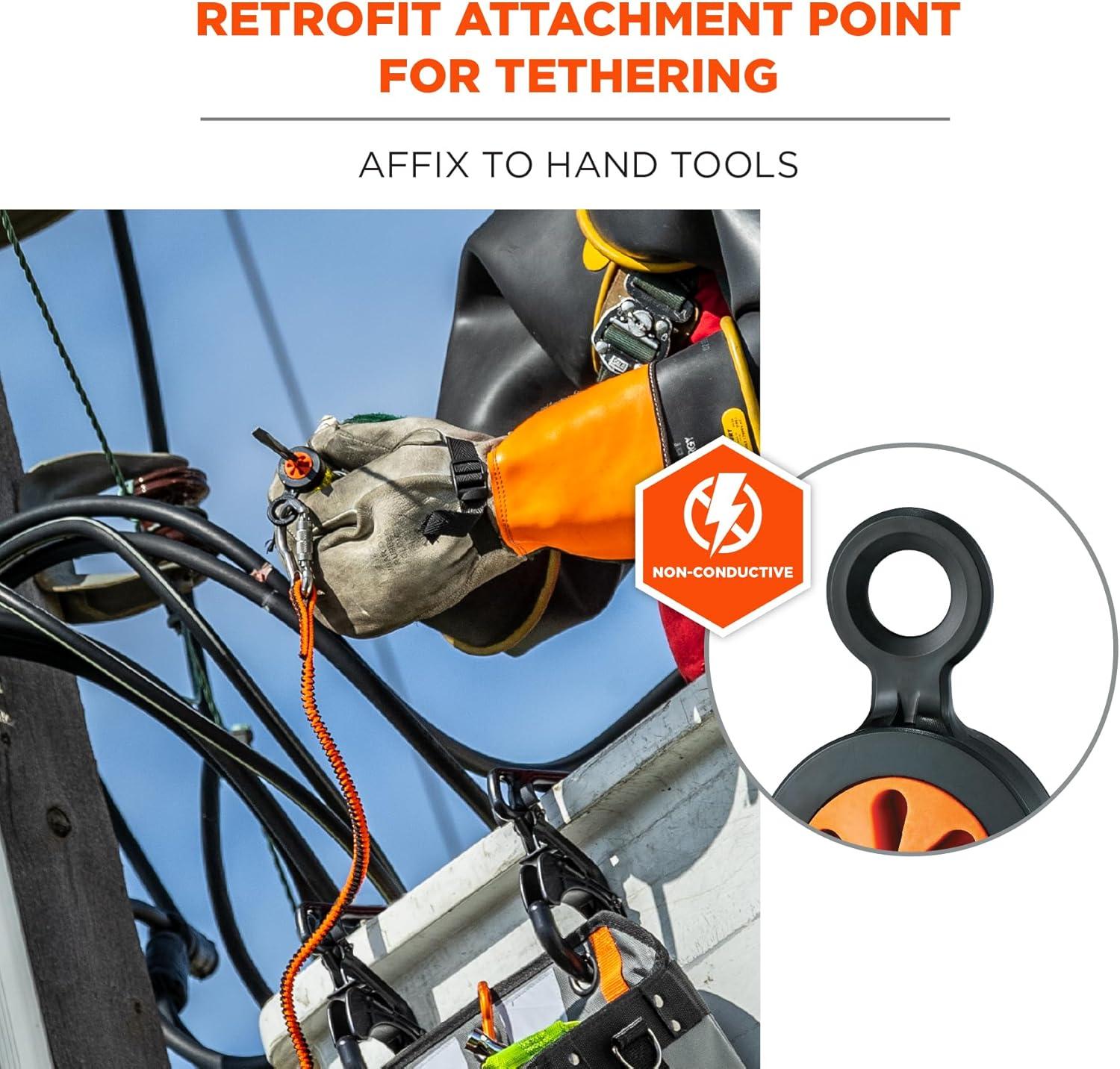 imageHand Tool Attachment Slips Easy Slide On Design Connects to Tool Lanyards Squids 3740 Large 4PackBlack ampamp OrangeM