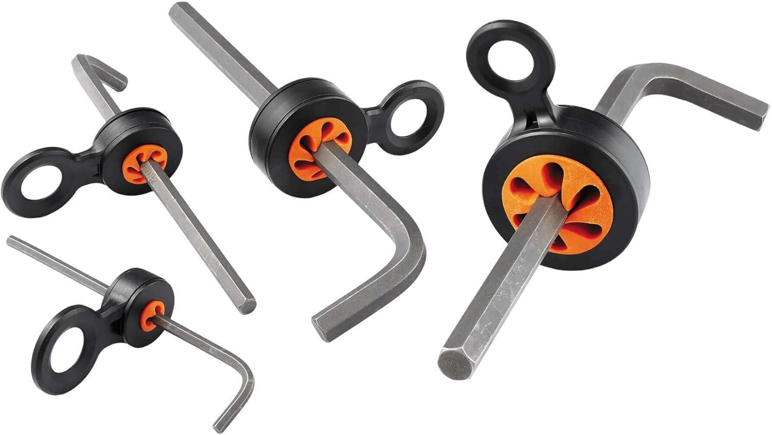 imageHand Tool Attachment Slips Easy Slide On Design Connects to Tool Lanyards Squids 3740 Large 4PackBlack ampamp OrangeVariety