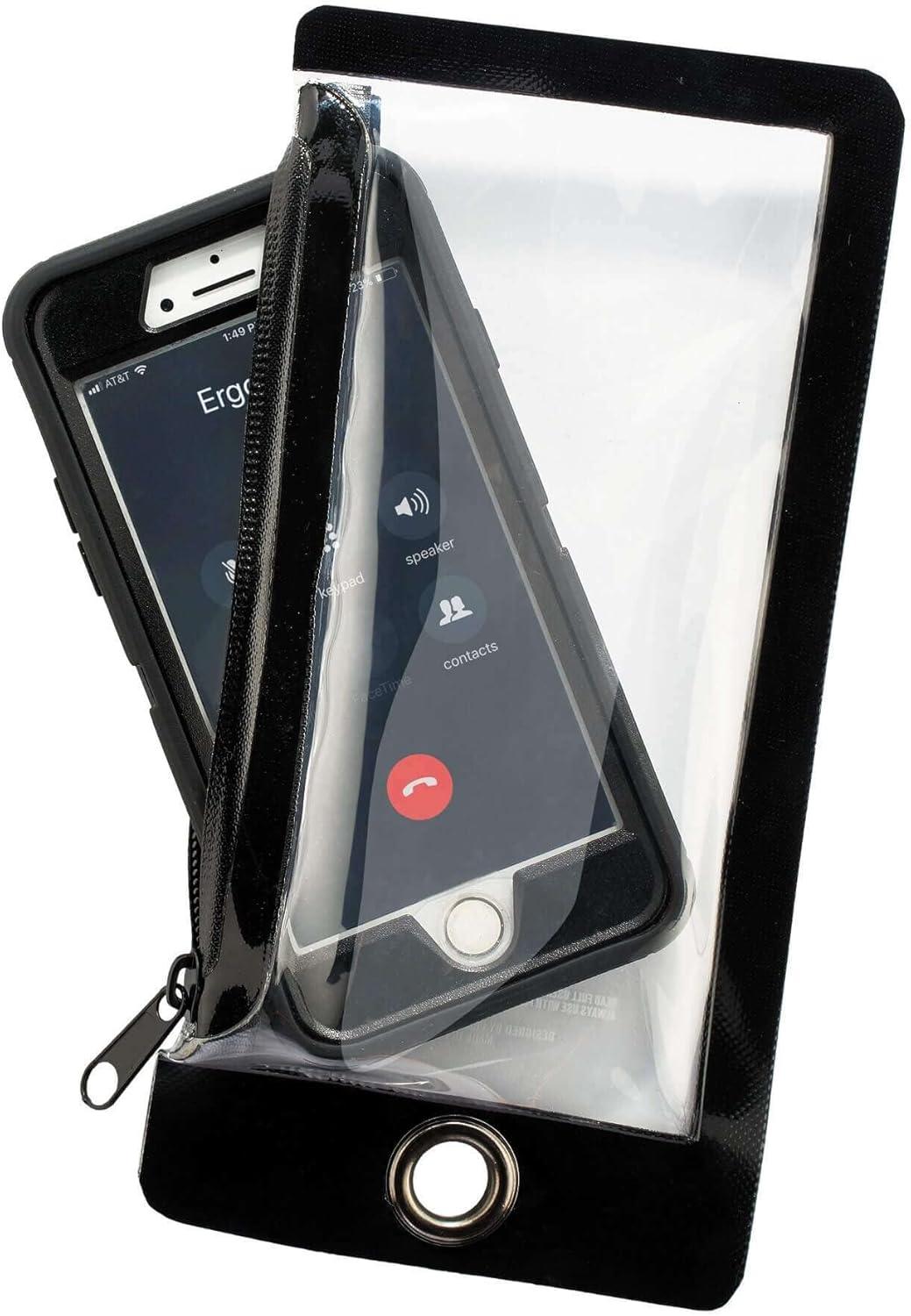 imageWater Resistant Phone Pouch Zippered Cell Phone Sleeve Attaches to Tool Lanyard Standard Size Ergodyne Squids 3760SStandard