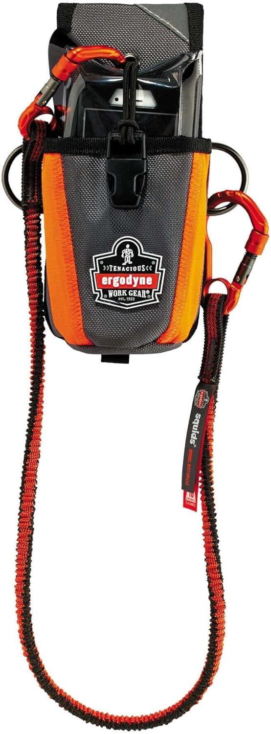 imageWater Resistant Phone Pouch Zippered Cell Phone Sleeve Attaches to Tool Lanyard Standard Size Ergodyne Squids 3760SStandard