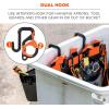 imageErgodyne Squids 3178 Locking Aerial Bucket Hook with Tethering Point Fits 3quot Lip Attach Tool Bags or Aprons to BucketsBlack and Orange