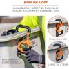 imageErgodyne Squids 3178 Locking Aerial Bucket Hooks with Tethering Point Fits 3quot Lip Attach Tool Bags or Aprons to Buckets