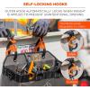 imageErgodyne Squids 3178 Locking Aerial Bucket Hooks with Tethering Point Fits 3quot Lip Attach Tool Bags or Aprons to Buckets