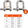 imageErgodyne Squids 3790M Tool Attachment Shackle Stainless Steel 15 Pounds 2Pack MediumMedium