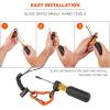 imageHand Tool Attachment Slips Easy Slide On Design Connects to Tool Lanyards Squids 3740 Large 4PackBlack ampamp OrangeM