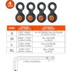 imageHand Tool Attachment Slips Easy Slide On Design Connects to Tool Lanyards Squids 3740 Large 4PackBlack ampamp OrangeM