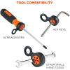 imageHand Tool Attachment Slips Easy Slide On Design Connects to Tool Lanyards Squids 3740 Large 4PackBlack ampamp OrangeVariety