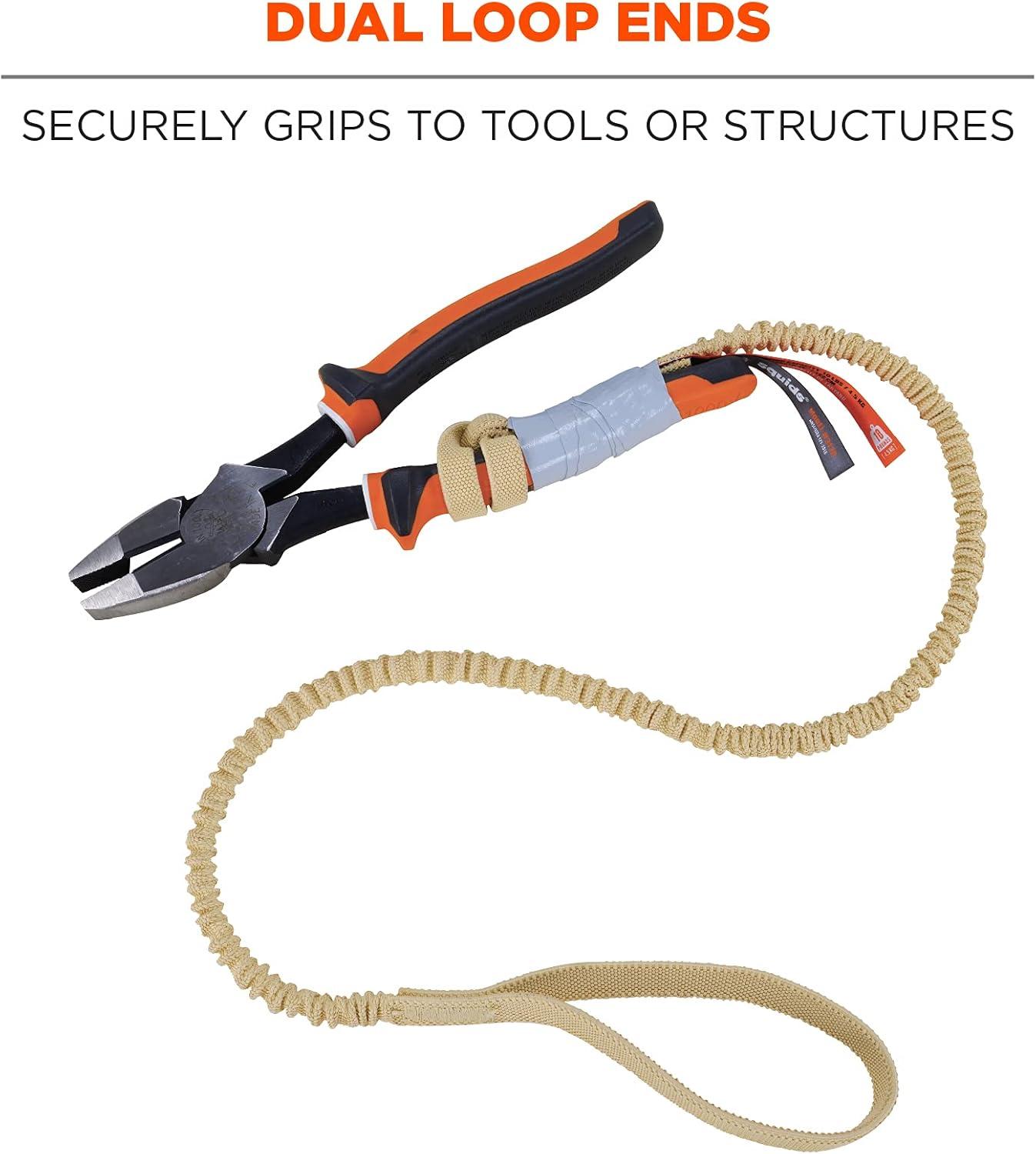 imageErgodyne Squids 3120 Burn  Cut Resistant Aramid Tool Lanyard with Dual Loops Ends Tool Weight Capacity 10lbs