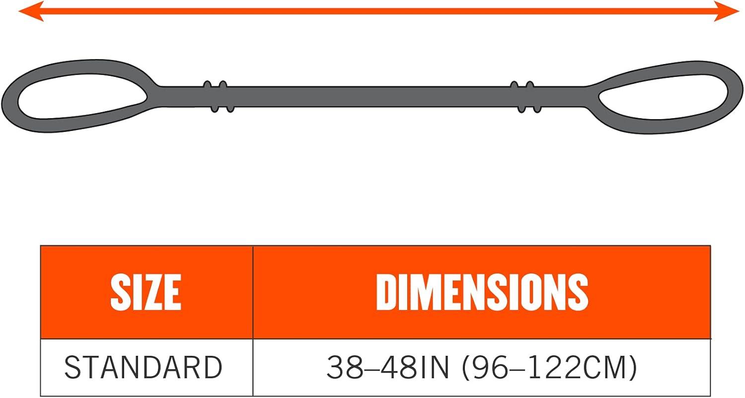 imageErgodyne Squids 3120 Burn  Cut Resistant Aramid Tool Lanyard with Dual Loops Ends Tool Weight Capacity 10lbs