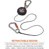 imageErgodyne  19311 Squids 3011 Retractable Tool Lanyard with Carabiner MountBlack