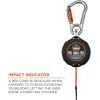 imageErgodyne  19311 Squids 3011 Retractable Tool Lanyard with Carabiner MountBlack
