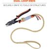 imageErgodyne Squids 3120 Burn  Cut Resistant Aramid Tool Lanyard with Dual Loops Ends Tool Weight Capacity 10lbs
