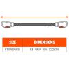 imageErgodyne Squids 3121 Burn  Cut Resistant Aramid Tool Lanyard with Stainless Steel Carabiners Tool Weight Capacity 10lbs  Yellow