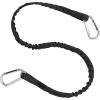 imageErgodyne Squids 3110 Tool Lanyard with Dual Aluminum Carabiners Standard Length Black 10 Pounds