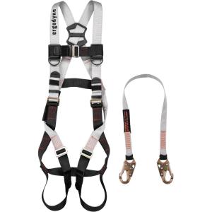 imageErgodyne Fall Restraint Harness and Lanyard Fall Prevention Safety System