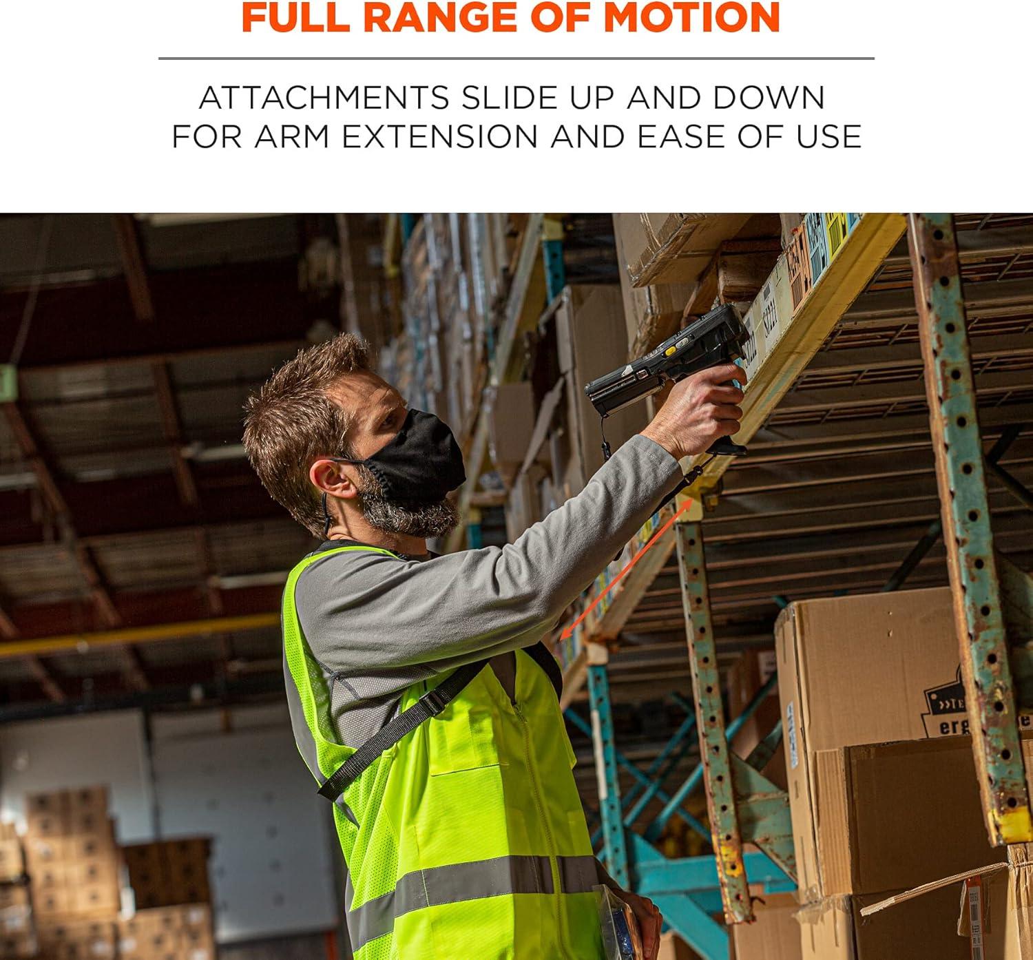 imageErgodyne Squids 3138 Barcode Scanner Padded Harness Tethering Lanyard for Bar Code Scanners Breakaway Design LargeLarge